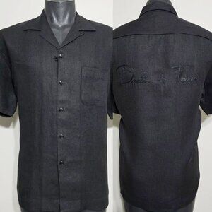Death to Tennis Heavyweight Japanese Twill Linen Shirt - Black - XL Mens NEW